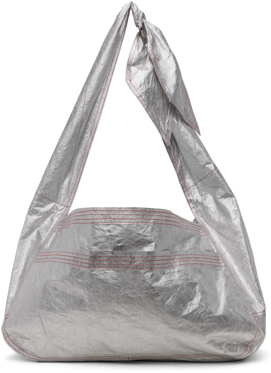 Shop Sc103 Ssense Exclusive Silver Cocoon Sac Tote In Tin