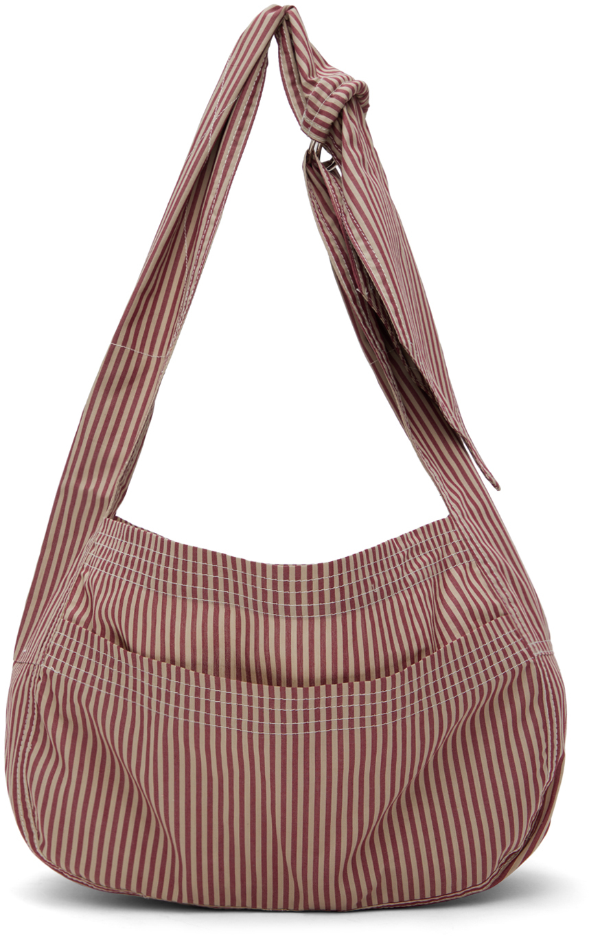 Shop Sc103 Red & Beige Mini Cocoon Bag In Carousel