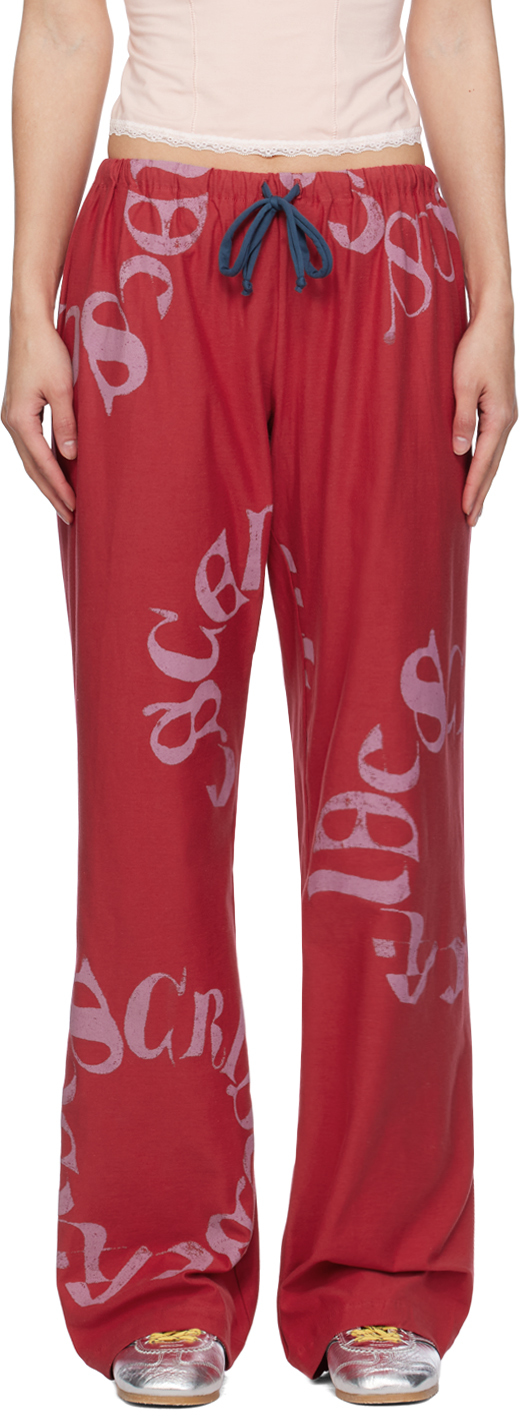 Sc103 Red Courier Lounge Pants In Treasure