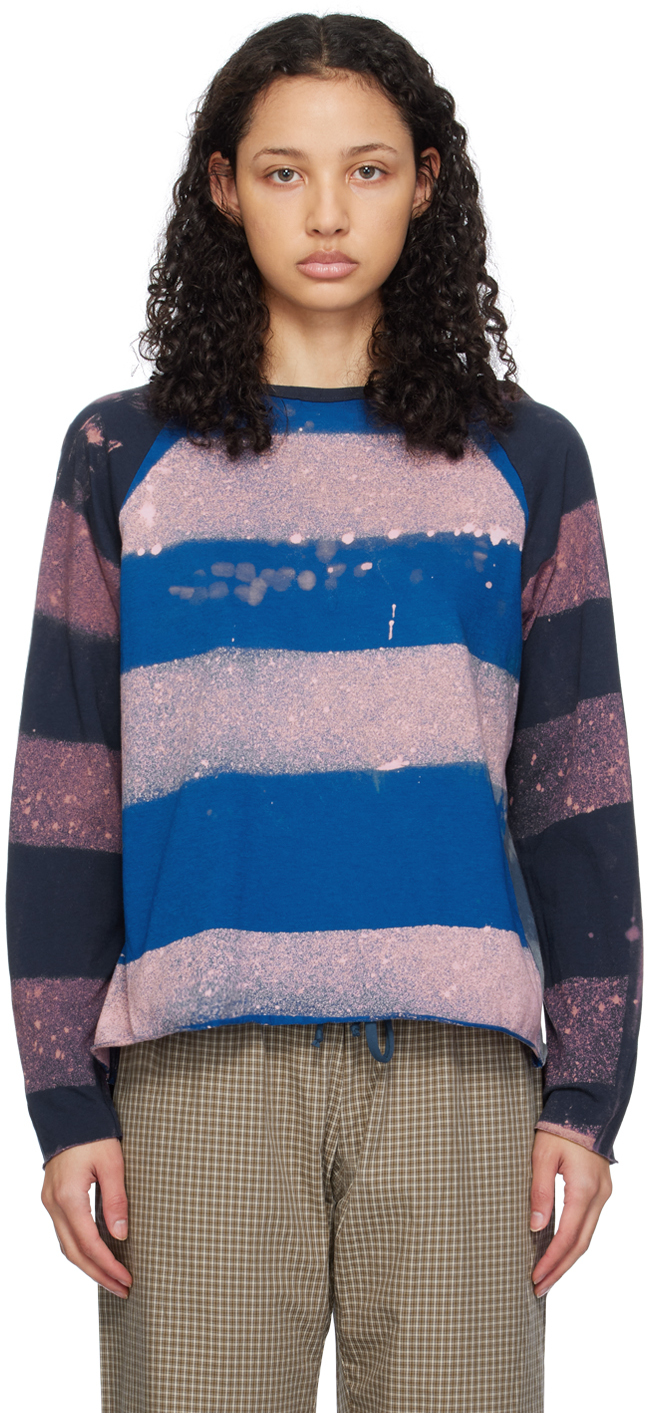 Shop Sc103 Blue & Pink Nest Long Sleeve T-shirt In Warf