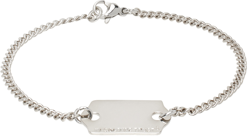 Silver Logo Tag Bracelet