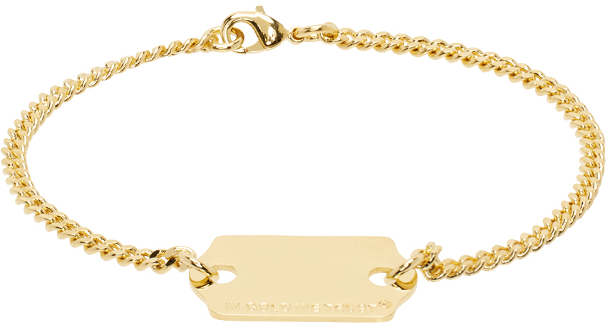 Shop In Gold We Trust Paris Ssense Exclusive Gold Price Tag Bracelet