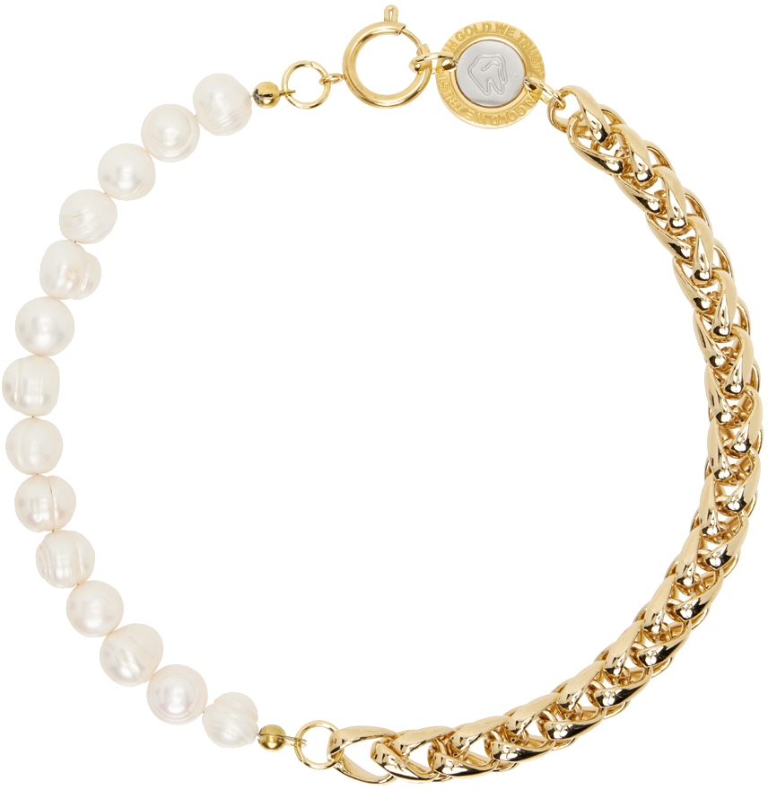 Gold Chain Pearl Necklace