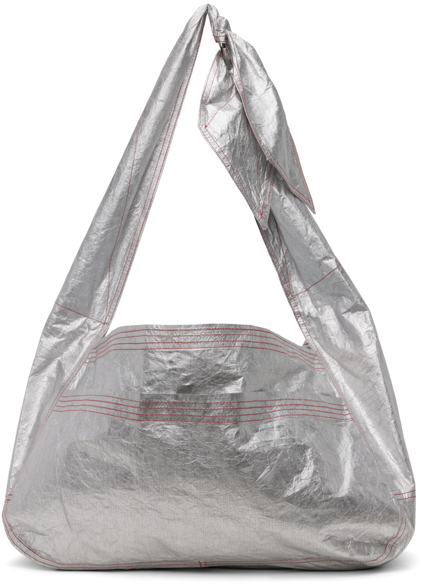 Shop Sc103 Ssense Exclusive Silver Cocoon Sac Tote In Tin