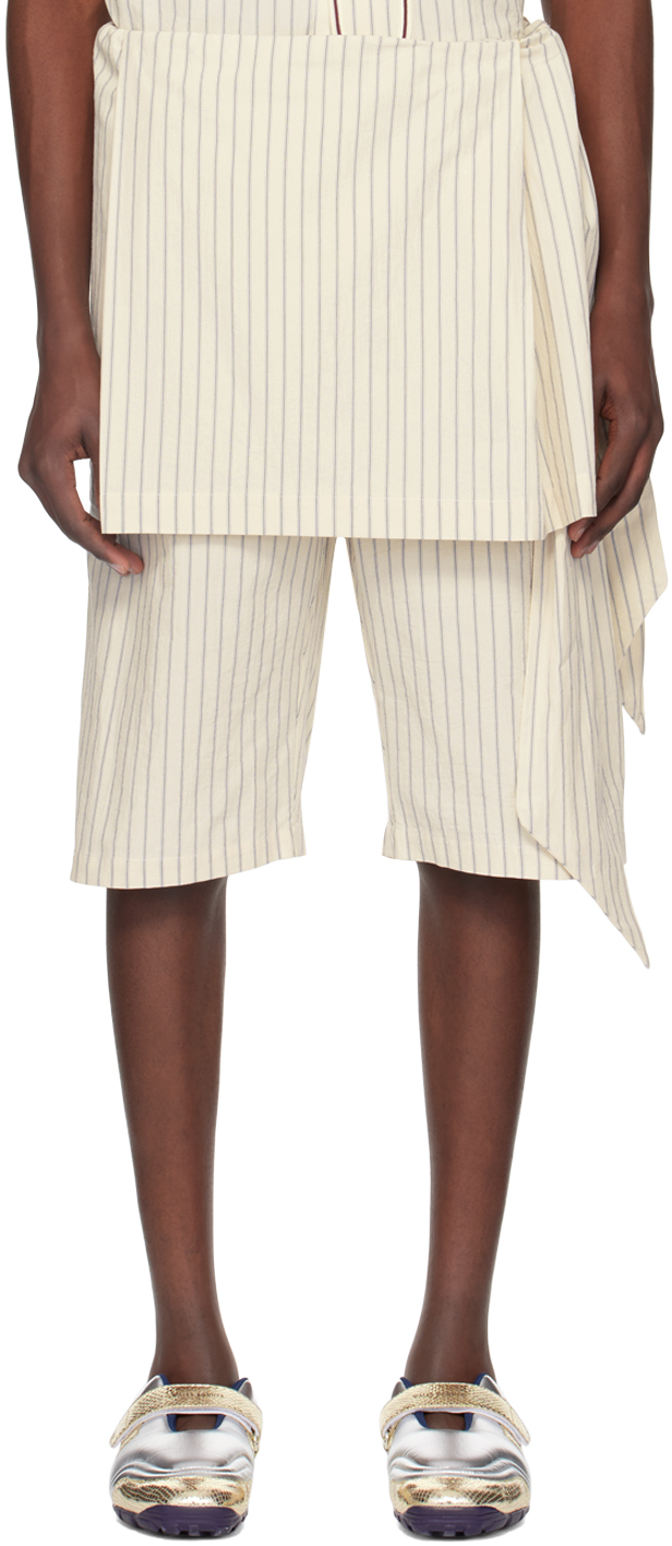 Shop Sc103 Off-white Layered Shorts In Picnic