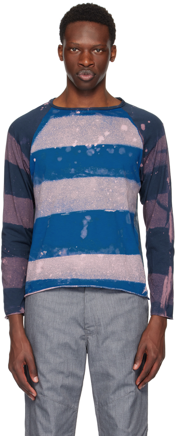 Sc103 Blue & Pink Nest Long Sleeve T-shirt In Warf