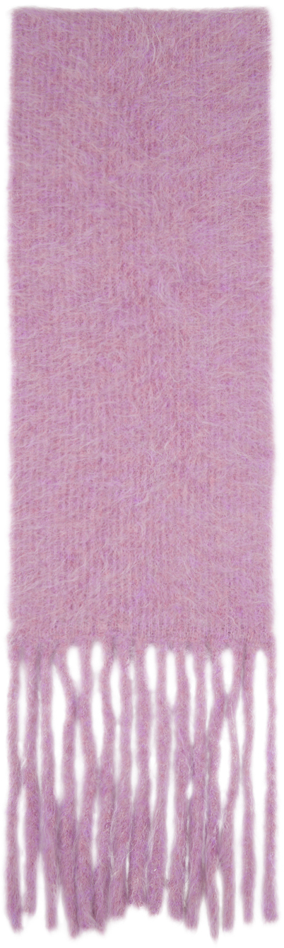 Shop Séfr パープル Fuzzy マフラー In Malbec Alpaca