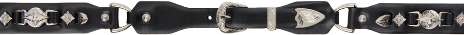 Off-White Metal Leather Narrow Belt