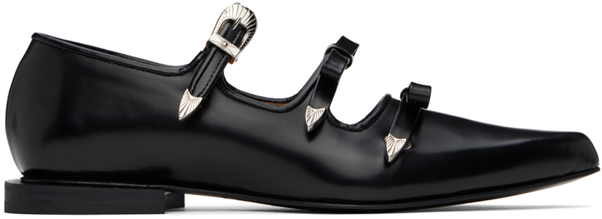 Black Mary Jane Ballerina Flats