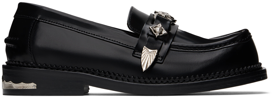 Black Buckle Loafers