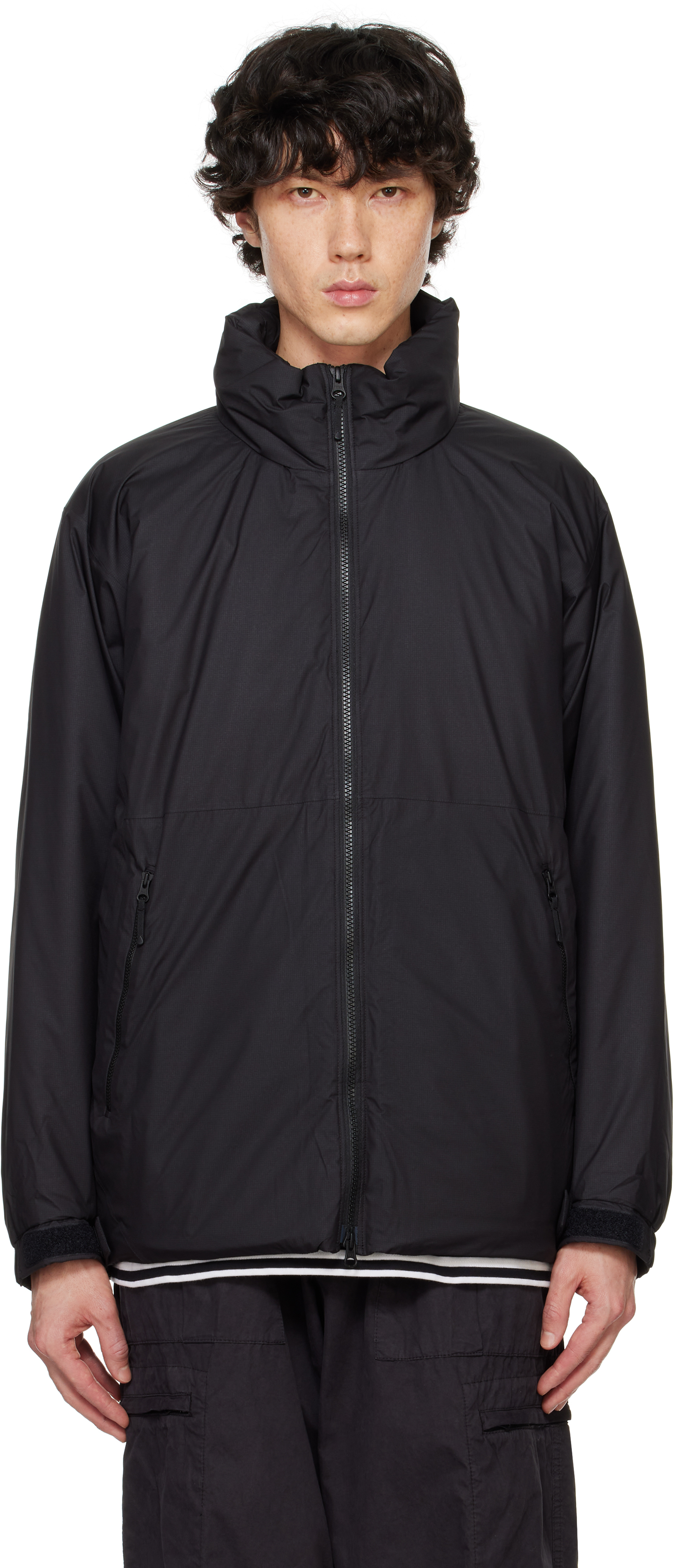 Black WINDSTOPPER BY GORE-TEX LABS Puffy Jacket