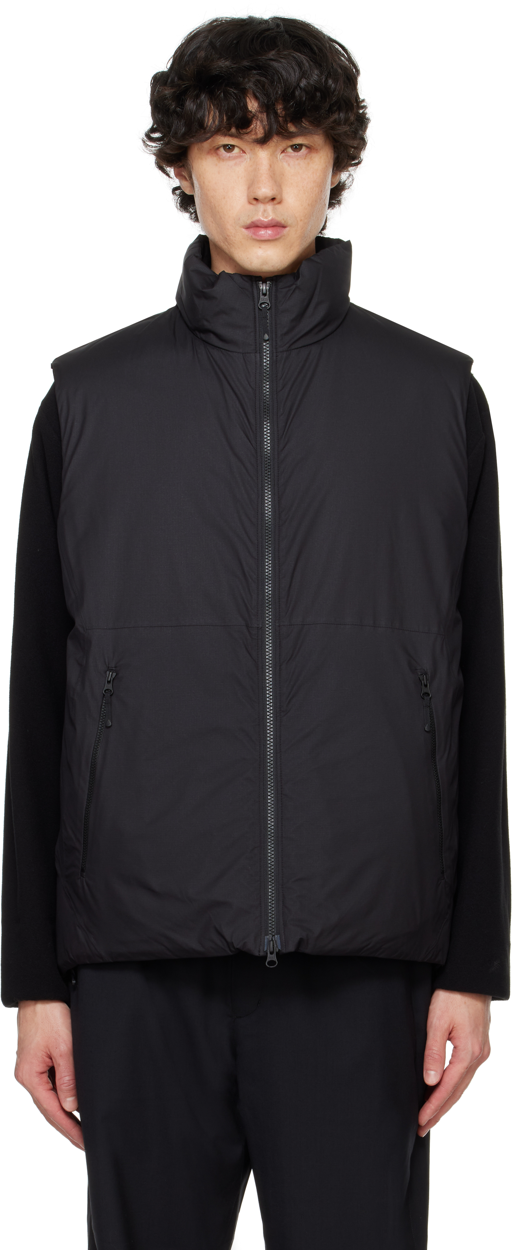 Shop Goldwin Black Windstopper By Gore-tex Labs Puffy Vest