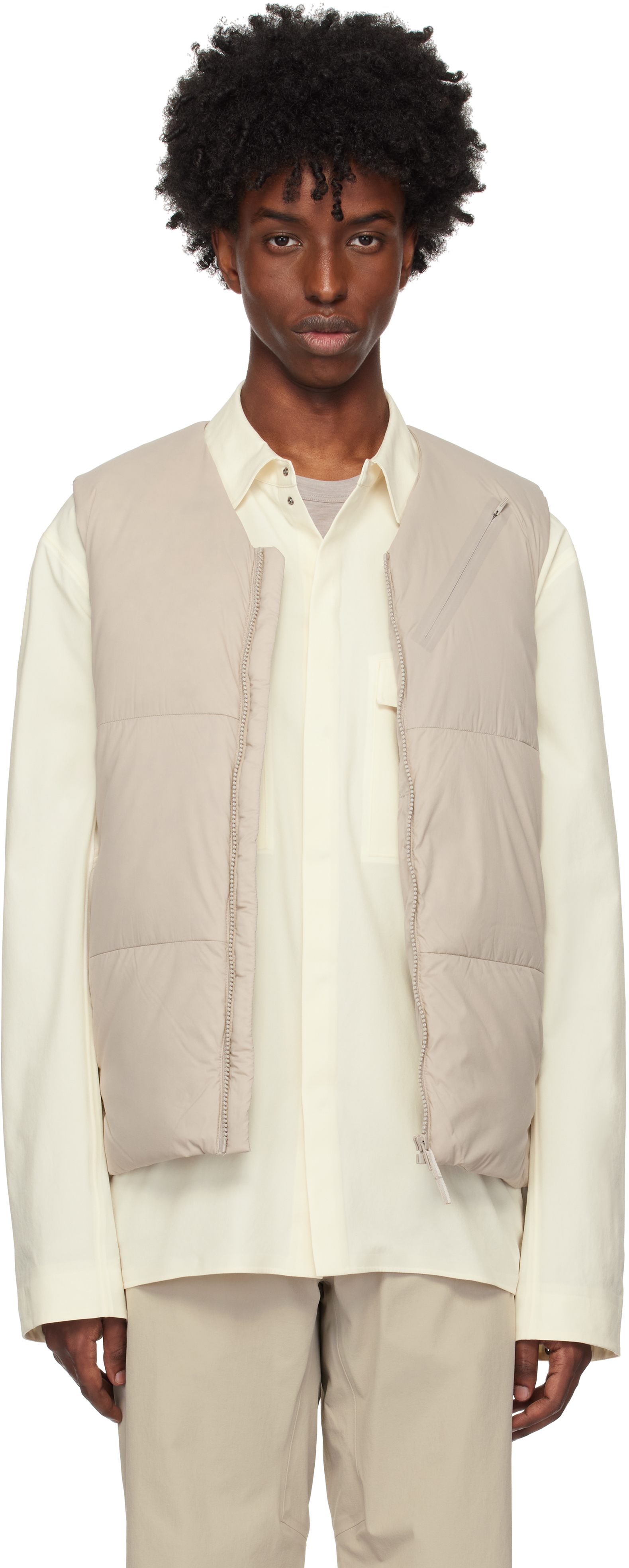 Beige Conduit Down Vest