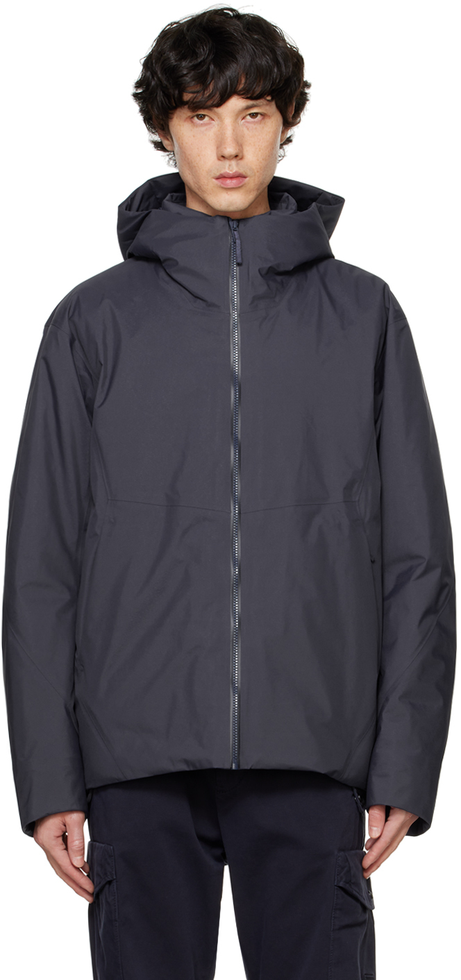 Veilance Navy Diode Insulated Jacket In Black Sapphire