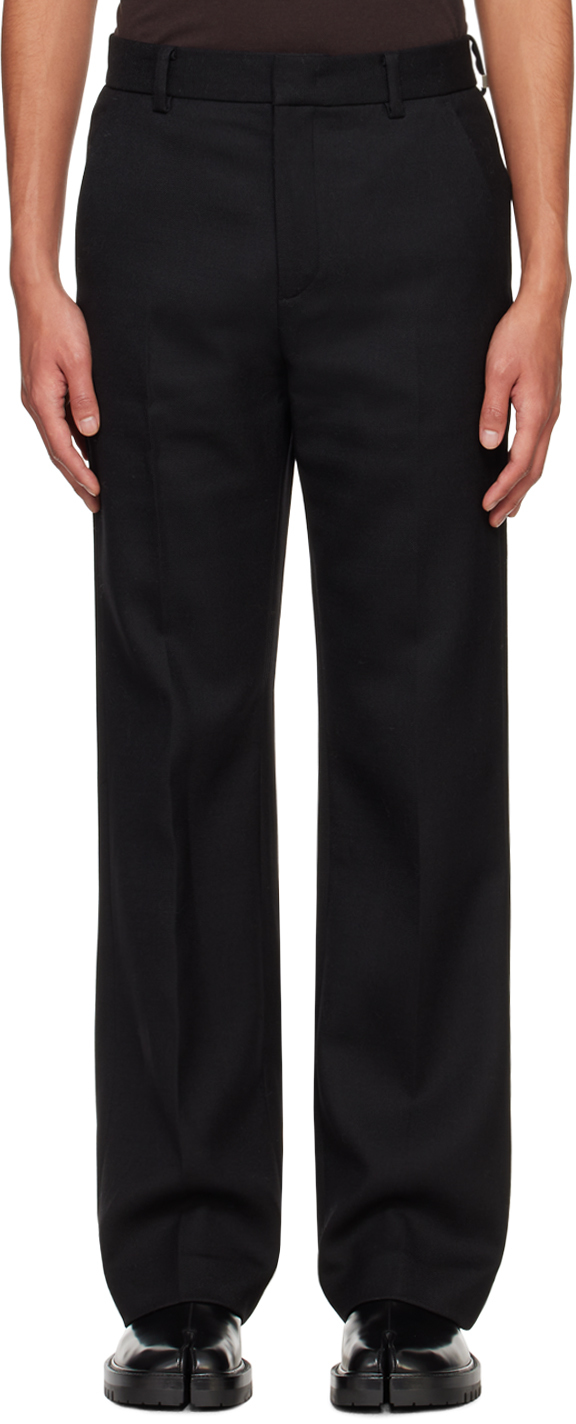 SYSTEM BLACK BOOTCUT TROUSERS 