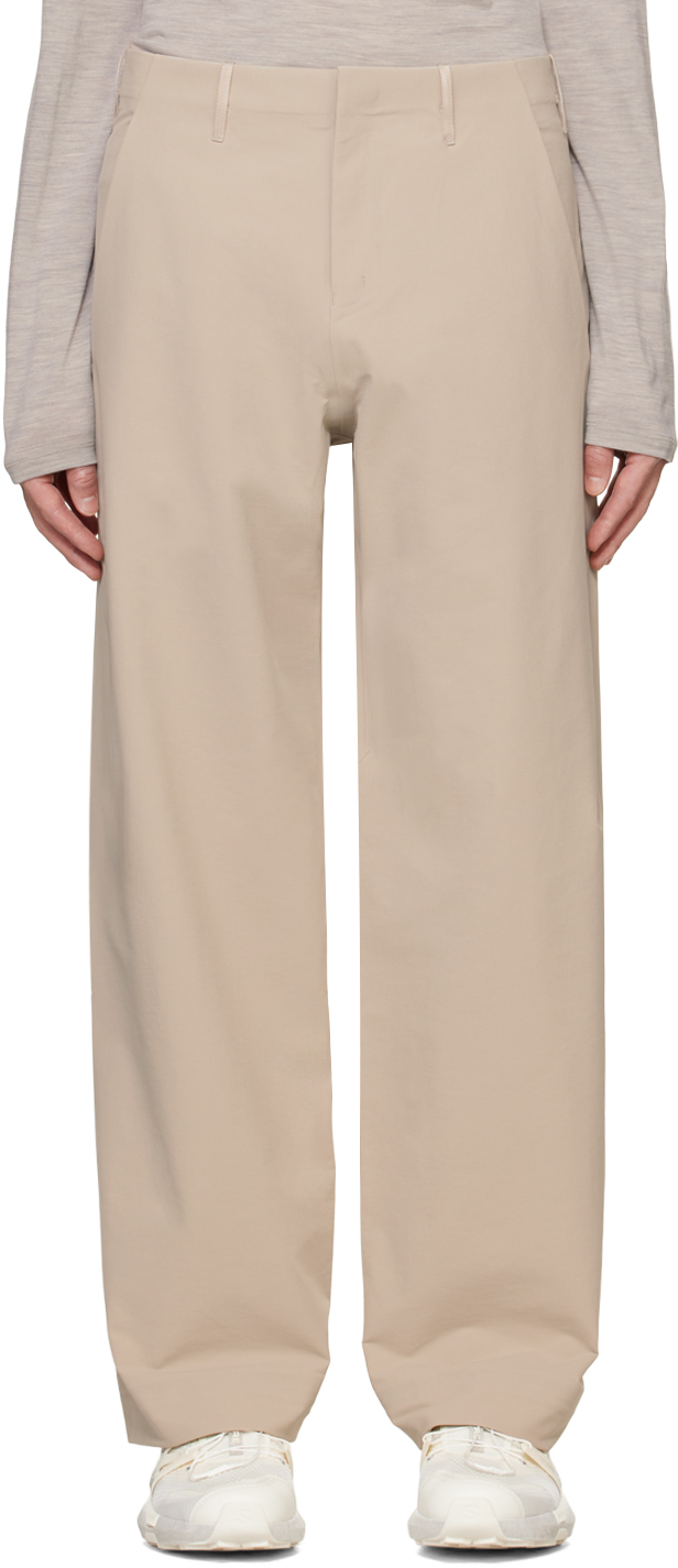 Veilance: Beige Corbel Trousers | SSENSE