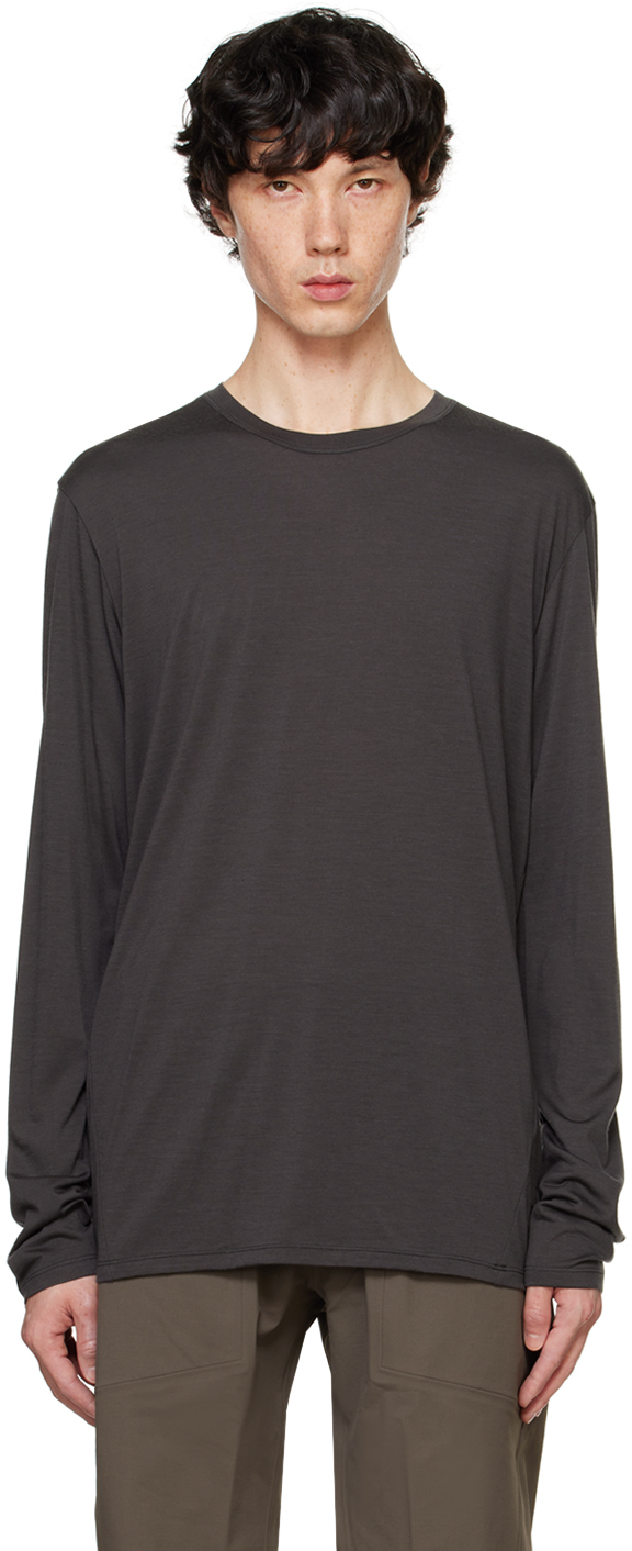 Veilance Gray Frame Long Sleeve T-shirt In Penumbra