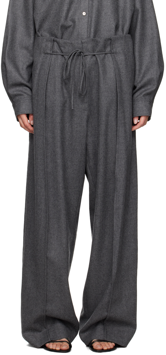 Gray Drawstring Trousers