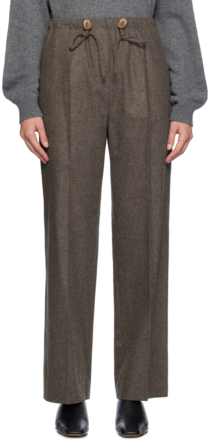 Brown Drawstring Trousers