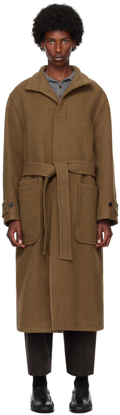 Brown High Neck Coat