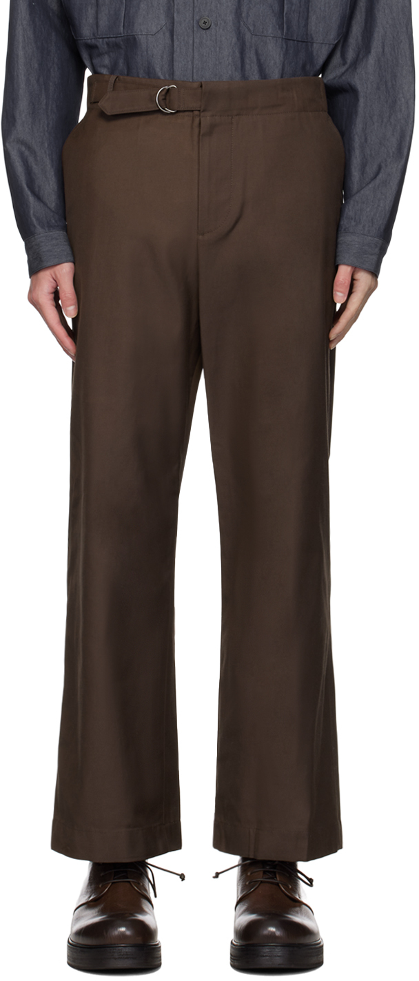 Shop Le17septembre Brown Belted Trousers