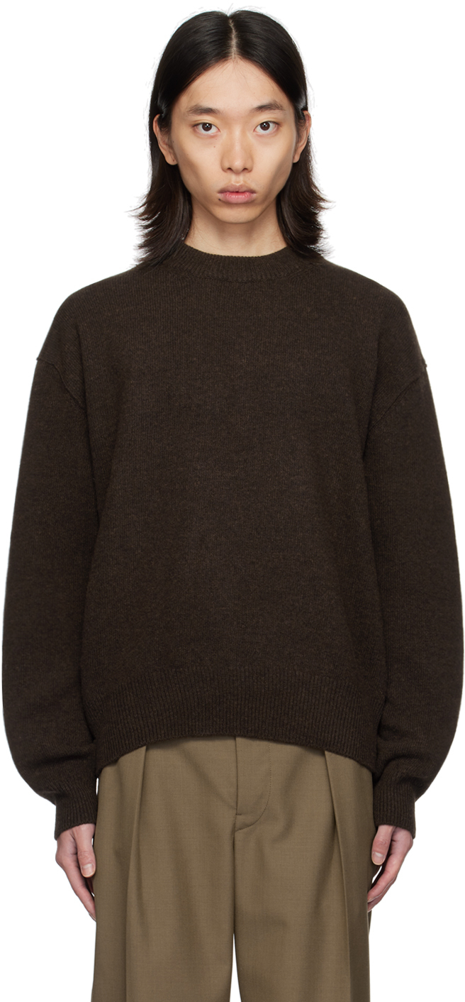 Shop Le17septembre Brown Crewneck Sweater