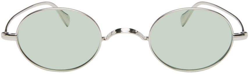 Oliver Peoples Silver Calidor Sunglasses In Metallic