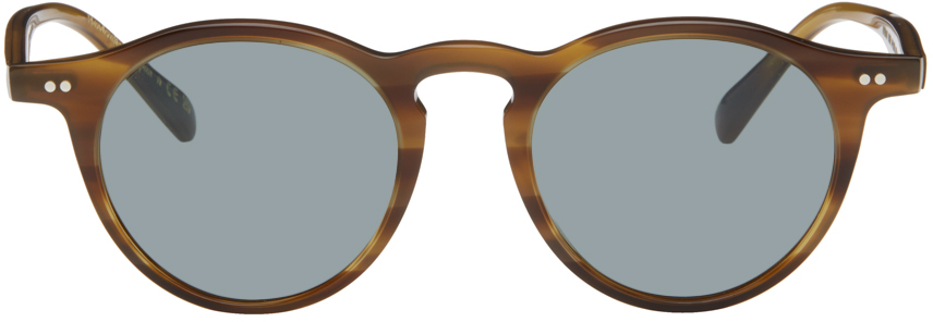 Oliver Peoples Brown Op-13 Sunglasses In 1753r8 Indigo Photoc