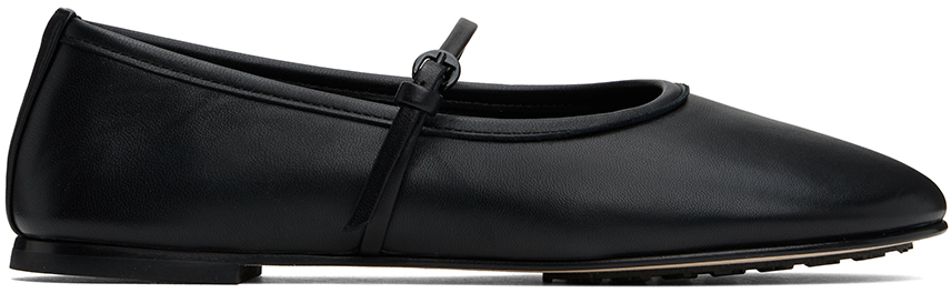 Black Balla Strap Ballerina Flats