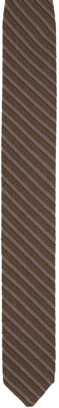 Gray & Brown Formal Tie