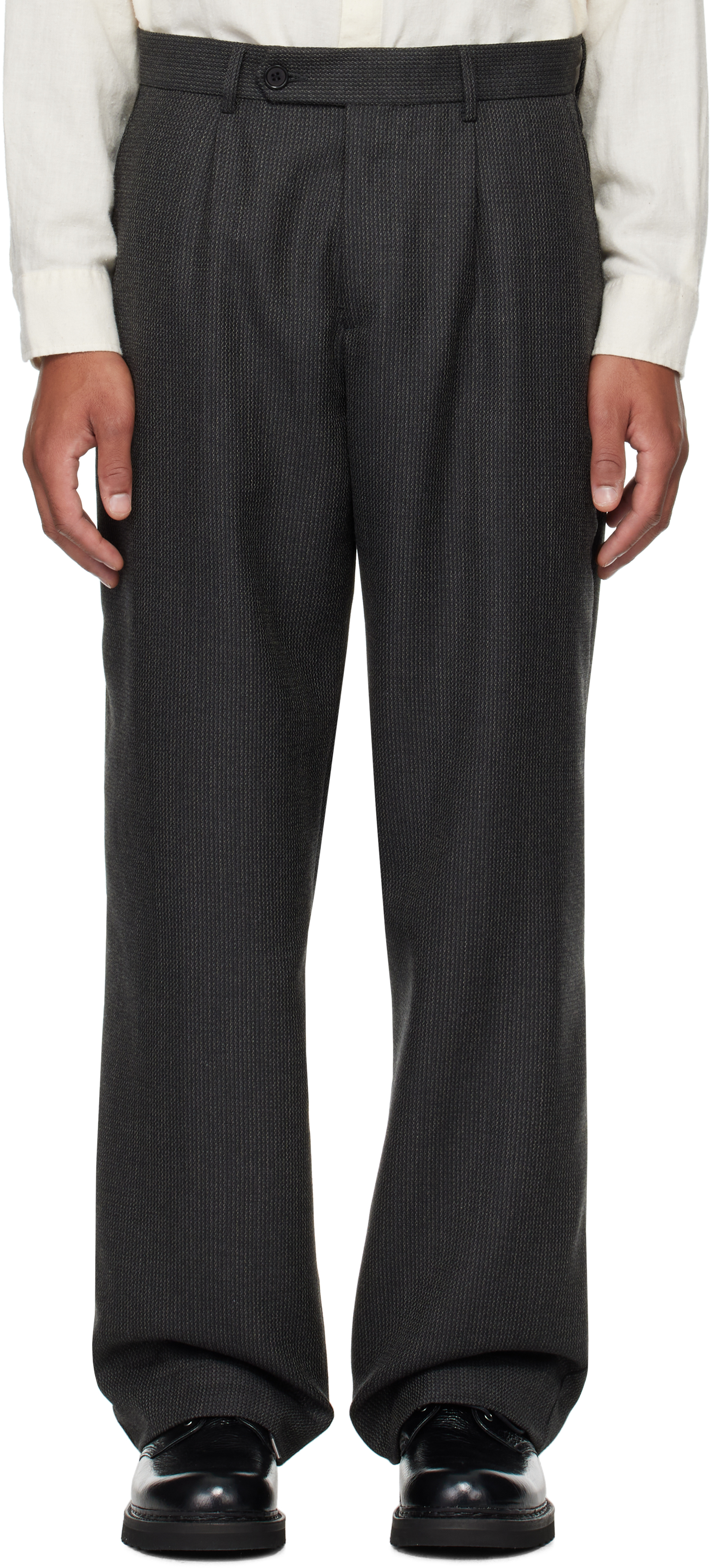 mfpen: Gray Service Trousers | SSENSE