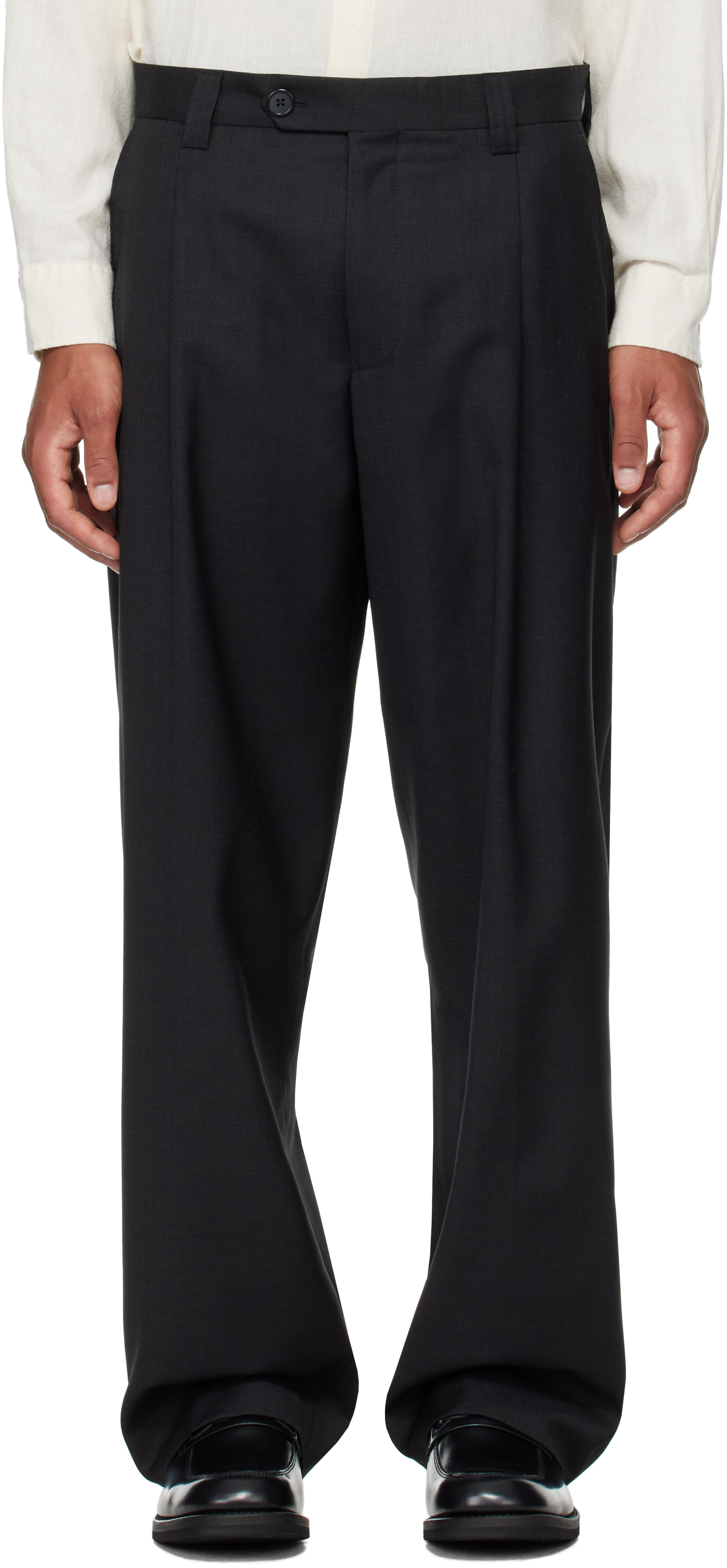 Mfpen Black Service Trousers In Anthracite