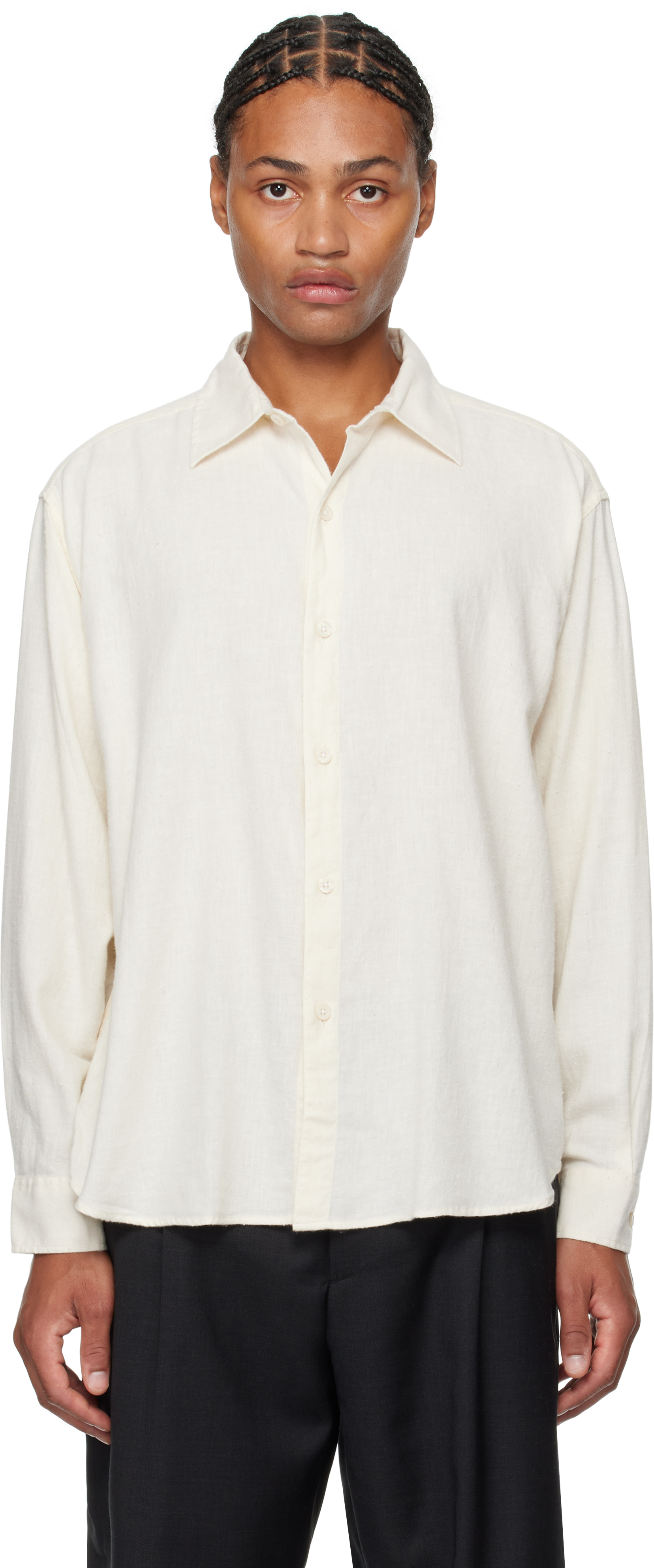 Mfpen Beige Generous Shirt In Peeled Ivory