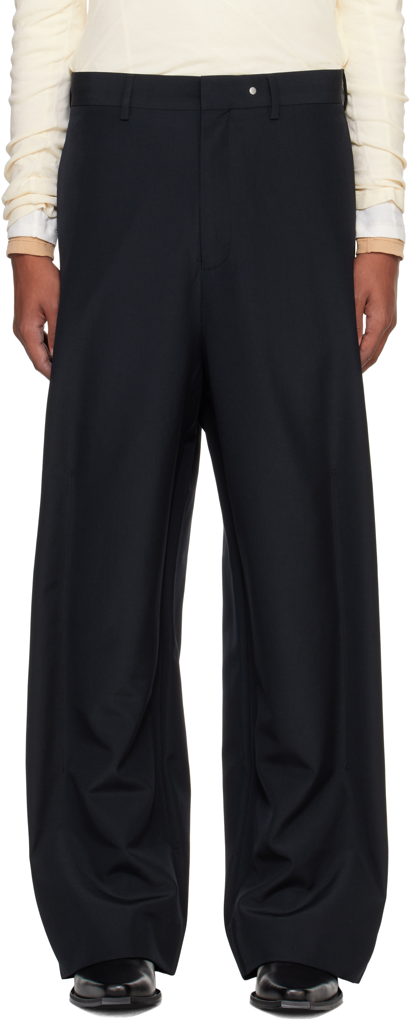 Black Vacuum Wide Leg Trousers