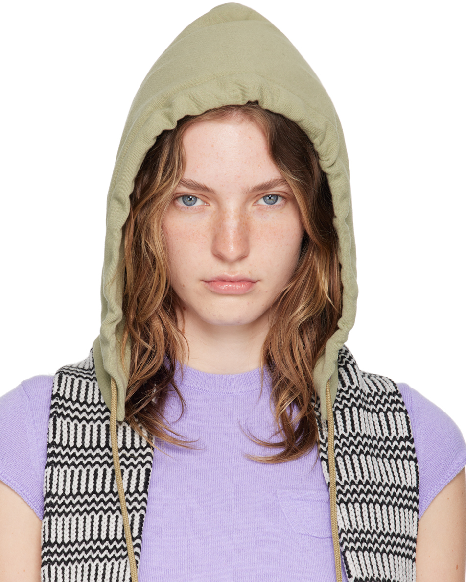 Meryll Rogge: Green Hood Scarf Beanie 