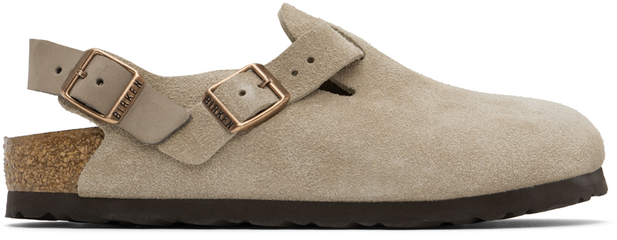 Taupe Narrow Tokio Slip-on Loafers