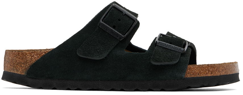 Birkenstock Arizona Birko-flor Patent Womens Sandals In Black