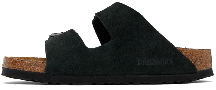 Birkenstock Arizona Birko-flor Patent Womens Sandals In Black