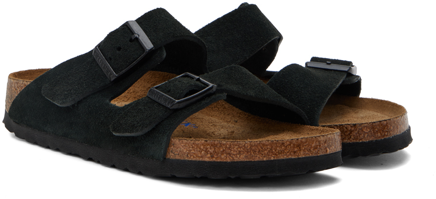 Birkenstock Arizona Birko-flor Patent Womens Sandals In Black