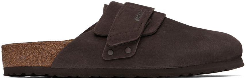 Shop Birkenstock Brown Regular Nagoya Slip-on Loafers In Desert Roast Nubuck