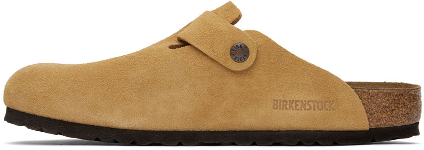 BIRKENSTOCK TAN REGULAR BOSTON LOAFERS 