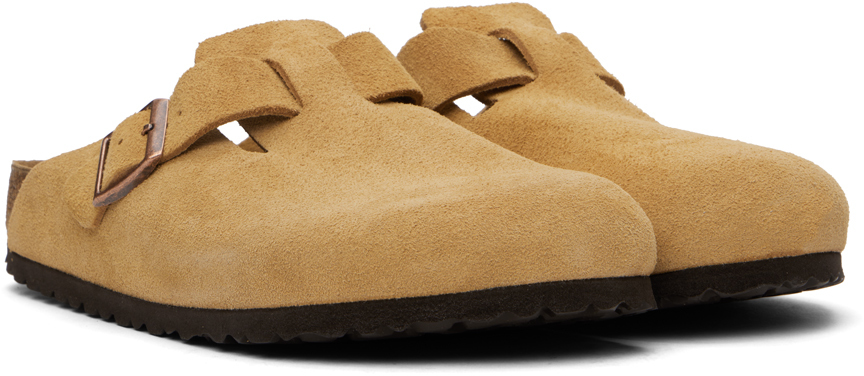 BIRKENSTOCK TAN REGULAR BOSTON LOAFERS 
