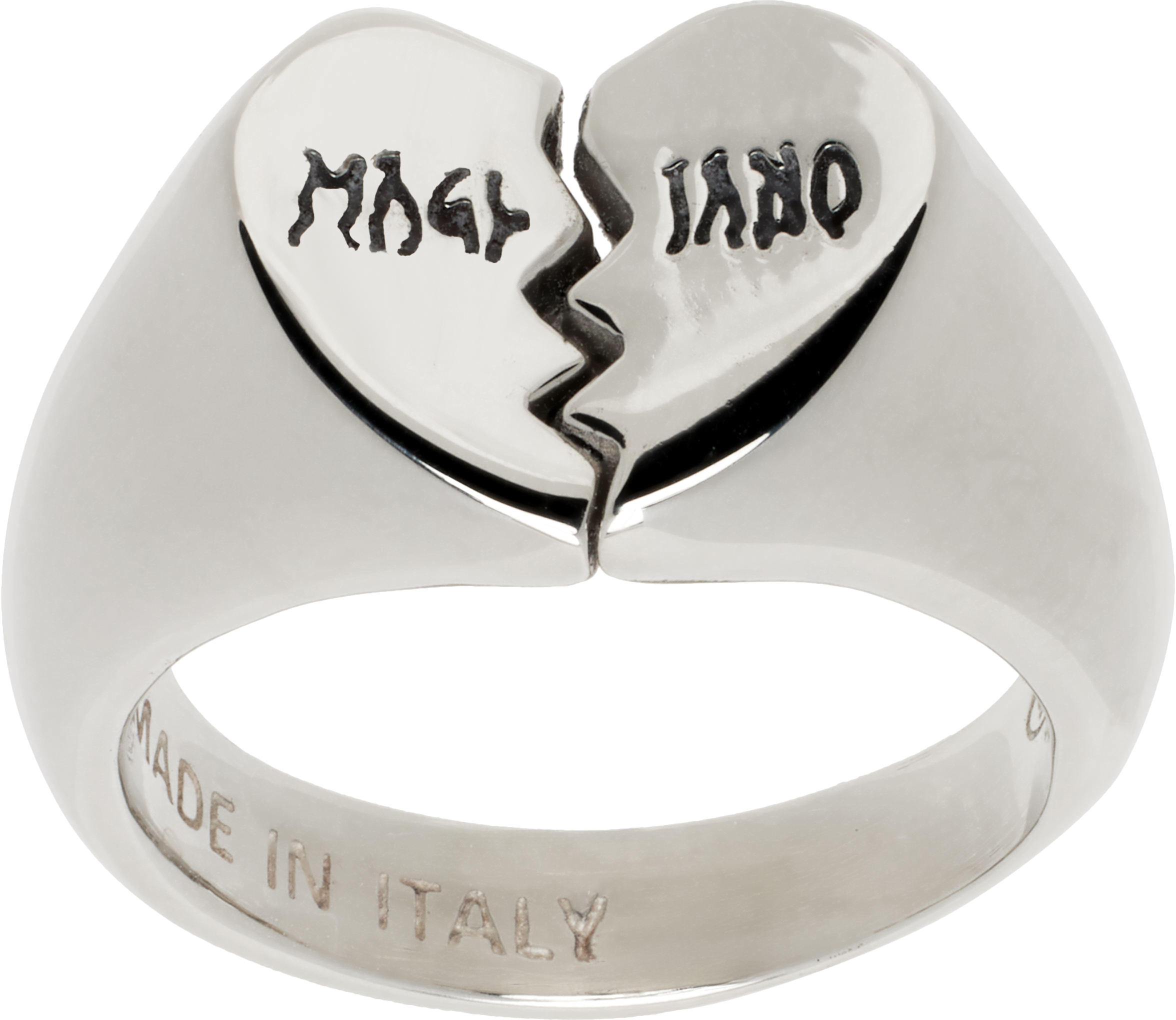 Silver Mini Broken Heart Ring