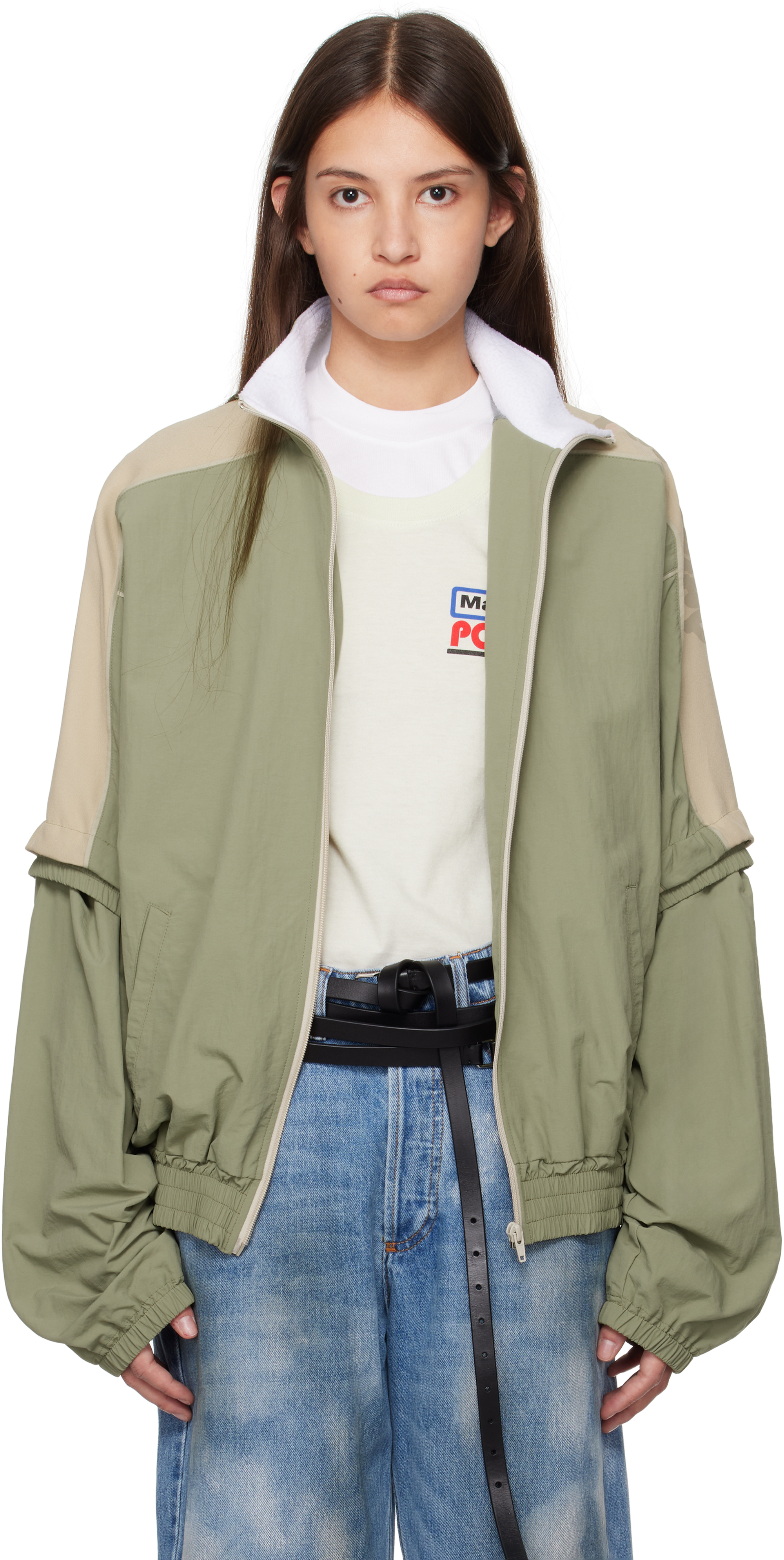 Magliano Khaki & Beige Rave Jacket In 64