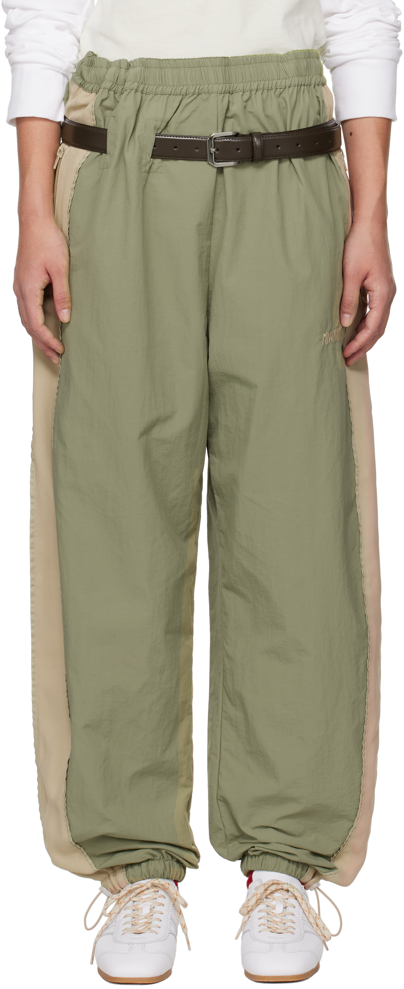 Magliano Khaki & Beige Rave Track Pants In 64