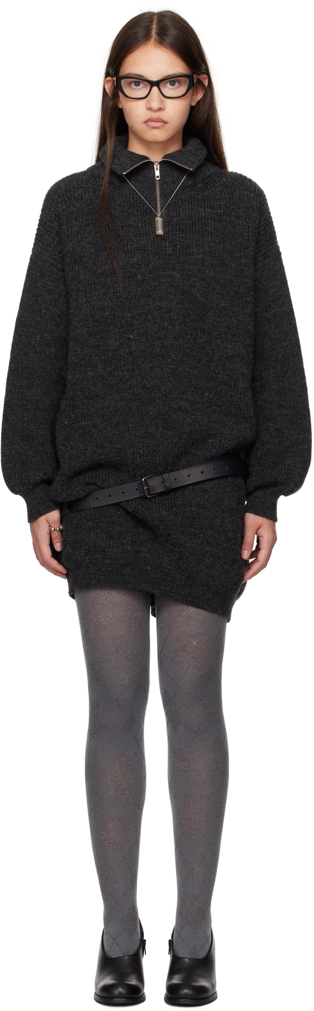 Magliano Gray Big Knitted Camion Sweater In 19