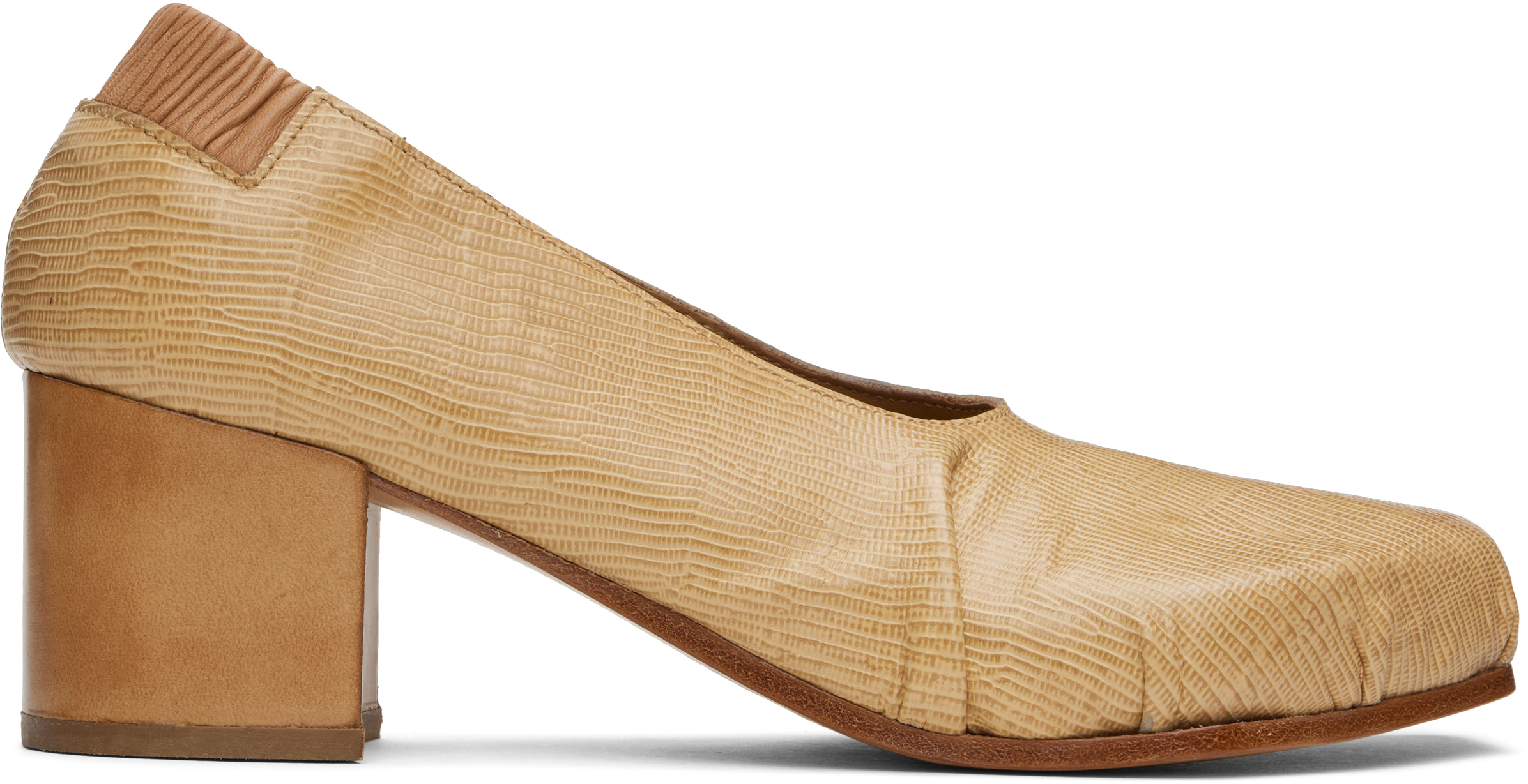 Magliano Beige Kola Guantino Lizard Heels In 73 Beige