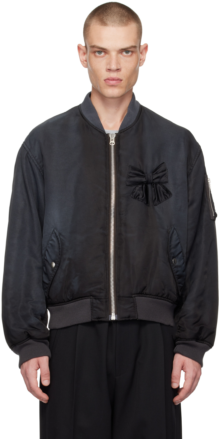 Shop Magliano Black Protesta Bomber Jacket In 06