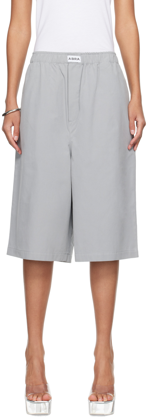 Shop Abra Gray Spa Shorts In Grey