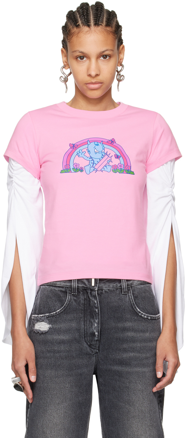 Shop Abra Pink Happy Devil T-shirt